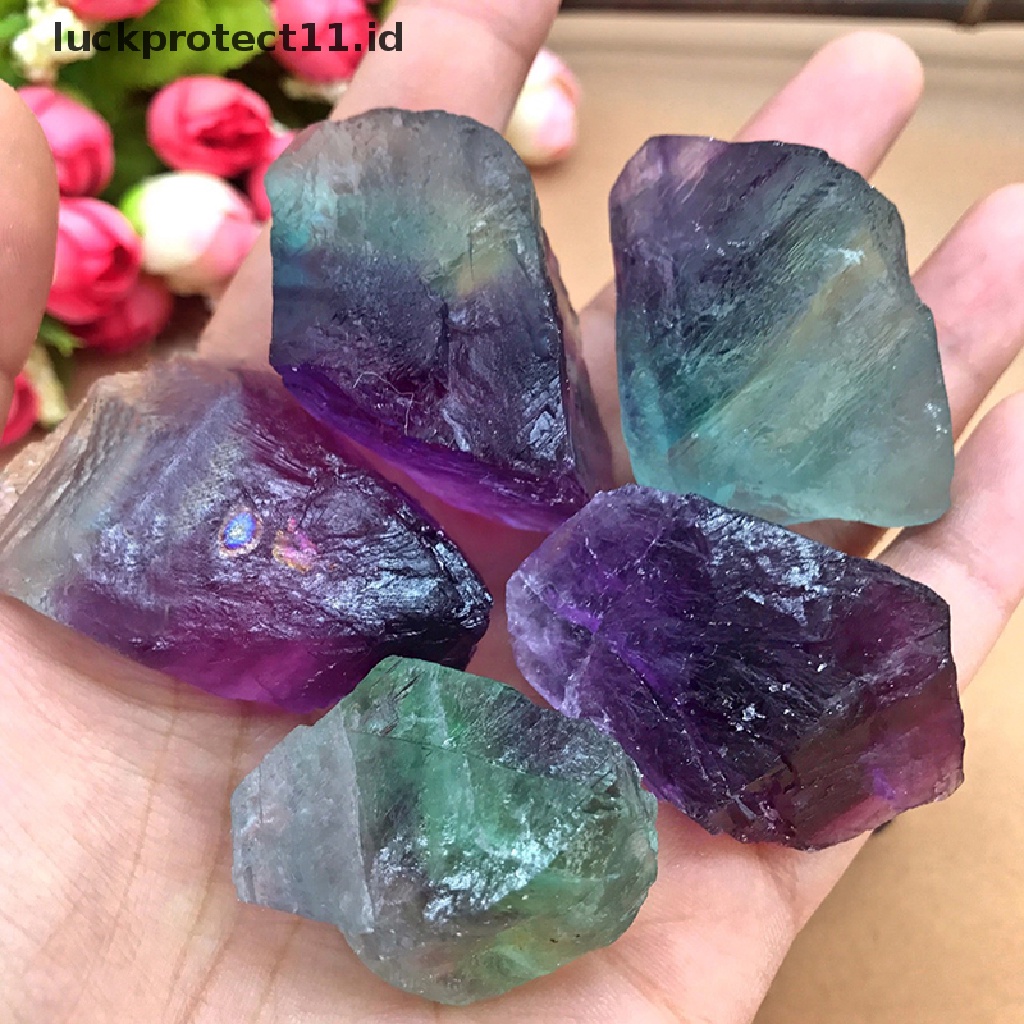 /Fashion Hot// Fashion// Bola Batu Fluorspar Alami Kristal Fluorite Ball Healing Gemstone.