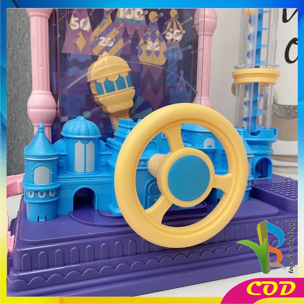 RB-M218 Mainan Anak Ball Catching Games Castle Adventure Pin Ball Board Games Pinball Table Game Catch The Ball