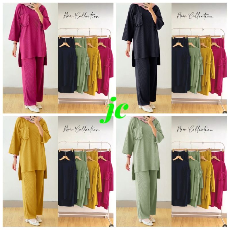 JCZR - Velove Set Knit / Setelan Knit Wanita Terbaru / Fashion Wanita Model Kekinian