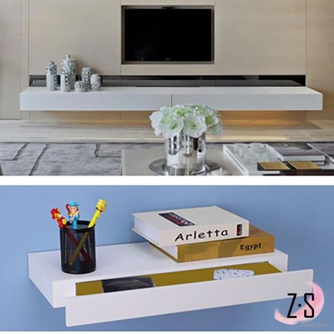 NEW RAK MEJA DINDING 60CM / AMBALAN KAYU RAK DINDING KAYU GANTUNG ERR84694ER