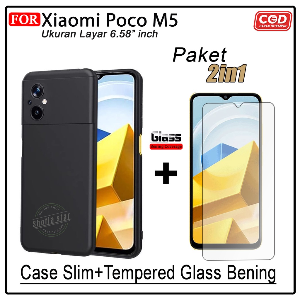 Promo 2in1 Case Poco M5 Poco X5 5G M4 Pro Softcase Slim Black Protect Casing