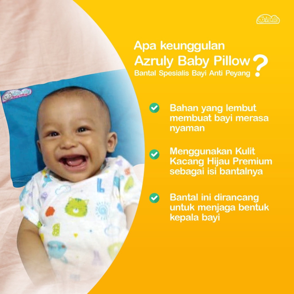 AZRULY BABY PILLOW + ZLIMOM | Bantal Bayi Anti Peyang | OPSIMOM