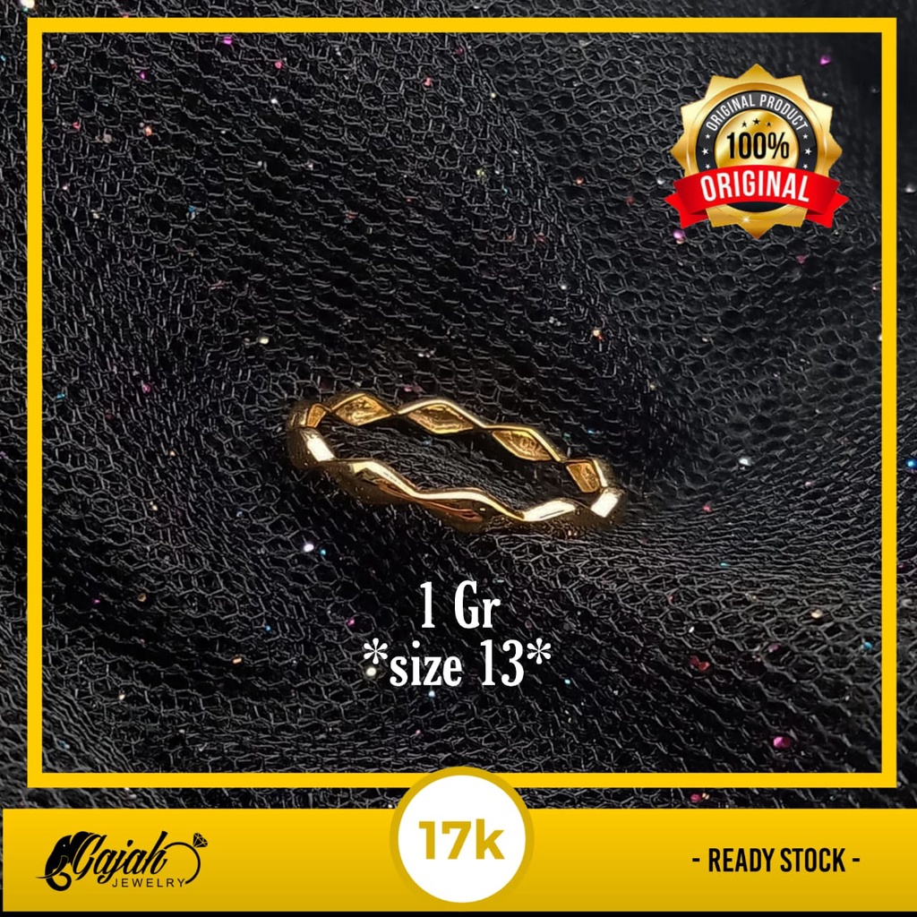 Cincin emas 17k - 1 gr kadar 750 - 4069