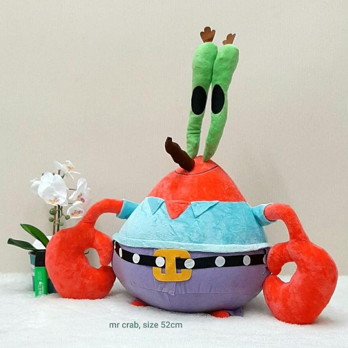 Boneka Mr Crab Size 52Cm/Boneka Animal/Boneka Kepiting Sponge Bob
