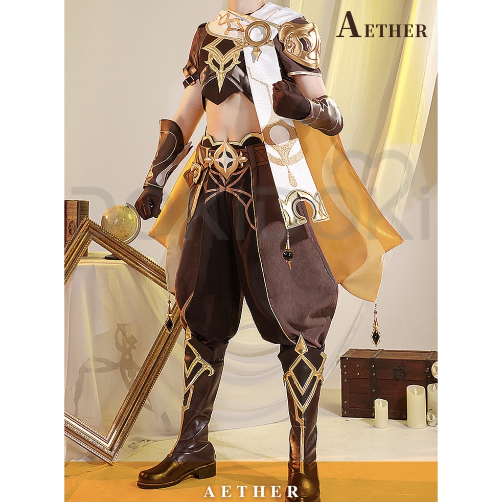 Traveler Aether Cosplay Game Genshin Impact Cosplay Costume DokiDoki-SSR Cosplay Halloween Traveler Aether Cosplay