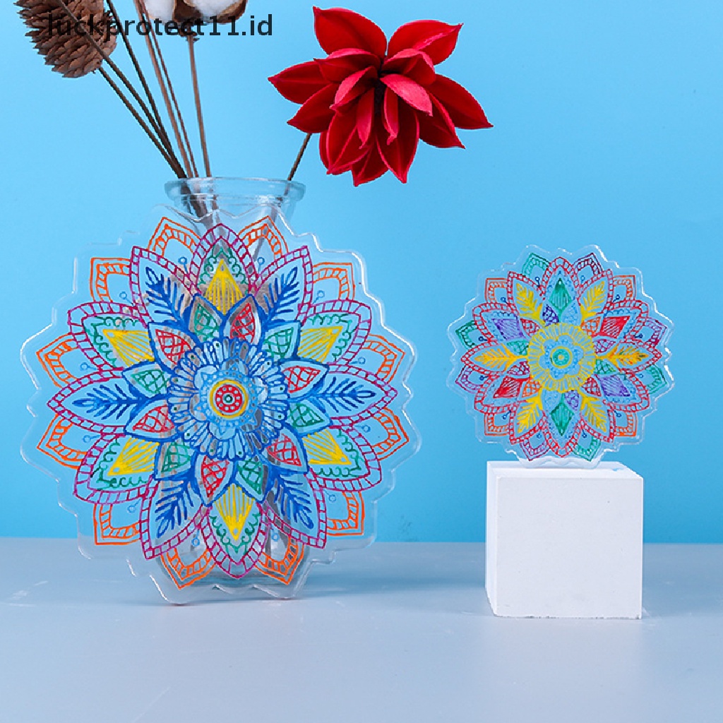 /Fashion Hot//// Mandala Tray Cetakan Untuk Resin Shiny Coaster Silicone Mold Untuk Epoxy Resin.