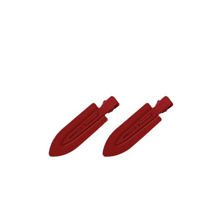 Klip Rambut Merah Tahun Baru Poni Dahi Depan Perempuan Kartu Cubit Samping Di Tahun Tahun Baru, Hiasan Kepala Klip Kecil Duckbill Temperamen Sederhana