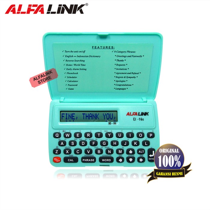 

LIMITED EDITION ALFA LINK Electronic Dictionary EI-16s