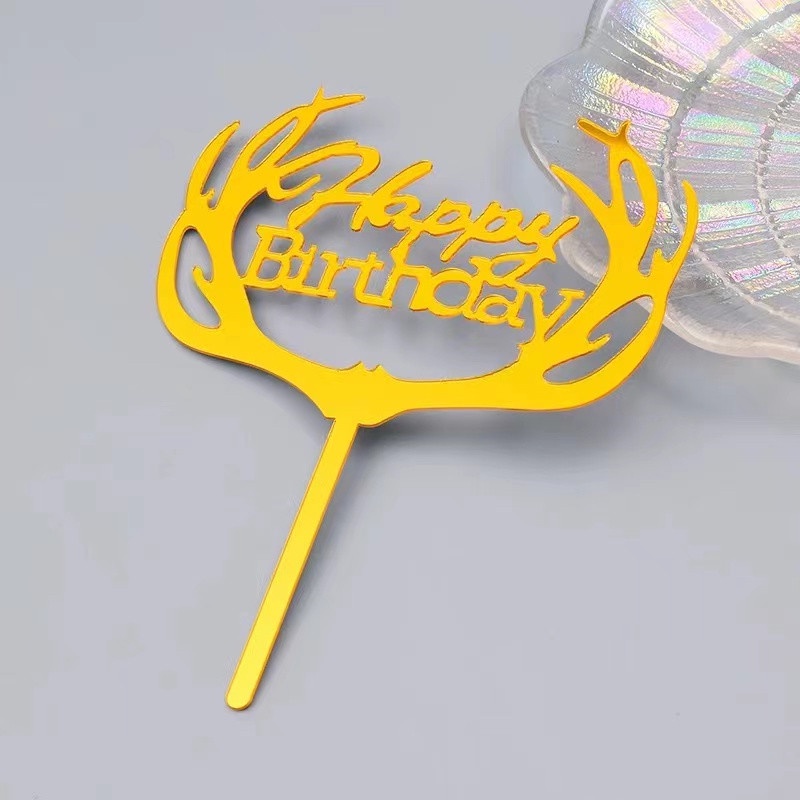 10PCS Cake topper / topper kue akrilik dekorasi ulang tahun dekorasi ulang tahun