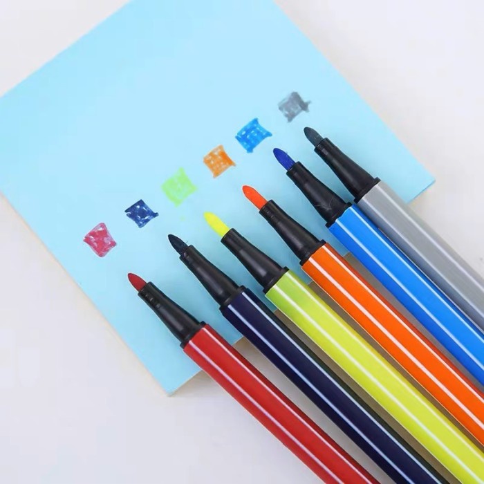 Spidol 12 Warna Color Pen Watercolor Pen Drawing Tabung Lucu Color Drawing