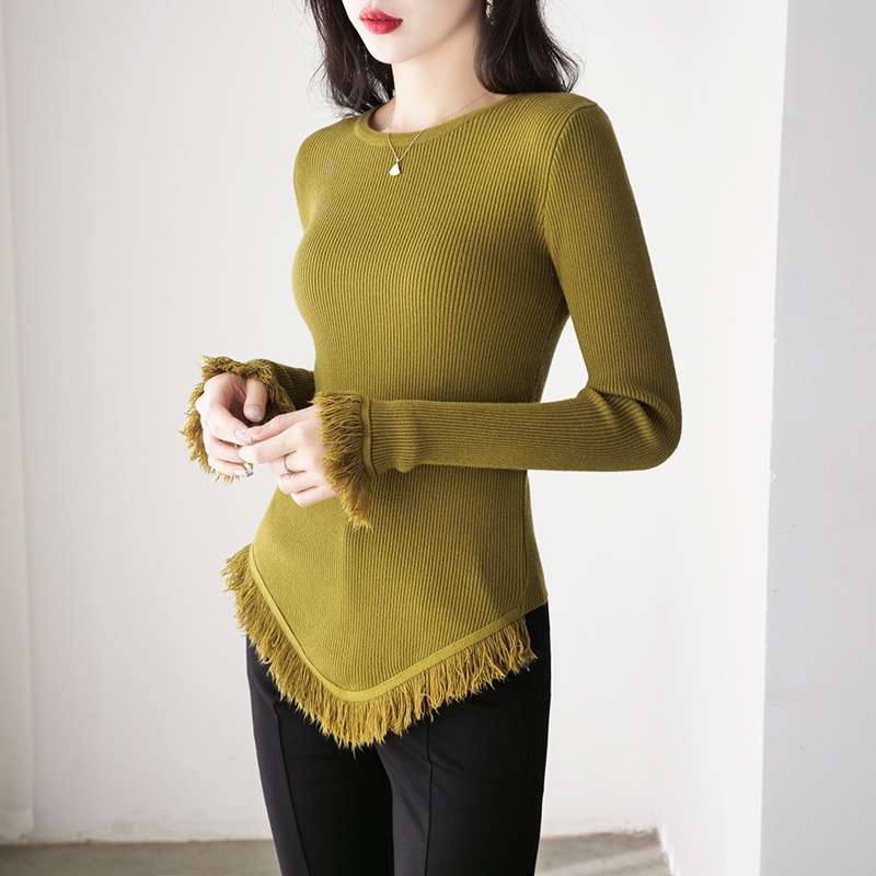 [Premium] Casual Basic Slim Knit Ribbed T Shirt 2335