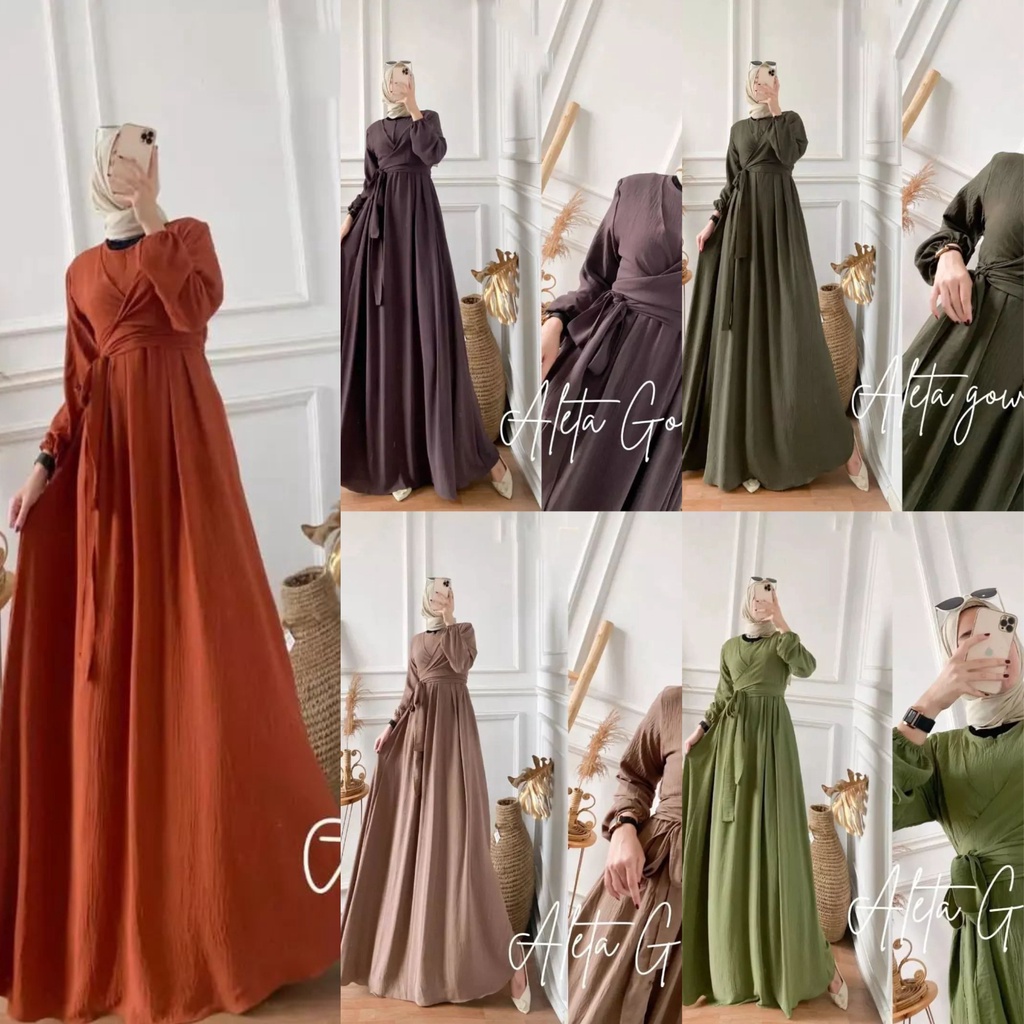 Aletta Dress / Dress Crinkle / Dress Crinkle Premium /  Dress Crinkle Airflow / Dress Crincle / Dress Cringkle / Dress Crincle Airflow / Dress Crinckle Airflow Premium / Dress Crincle Premium Airflow / Crinkle Dress / Crincle Airflow / Gamis Crinkle Jumbo