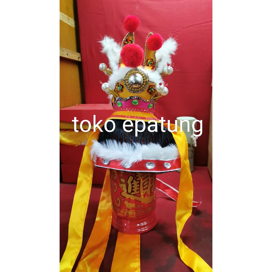 topi mahkota tatung kera sakti / sun go kong - kuning