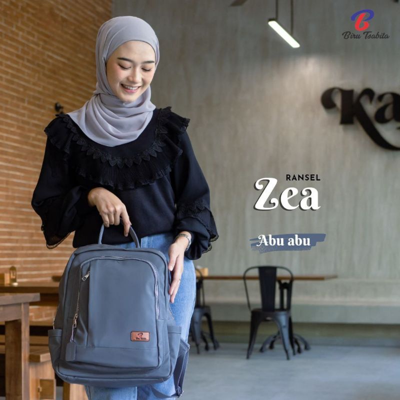 RANSEL ZEA BY BIRU TSABITA BAHAN CHOCOLY ANTI AIR WATERPROOF PREMIUM UKURAN JUMBO MUAT LAPTOP