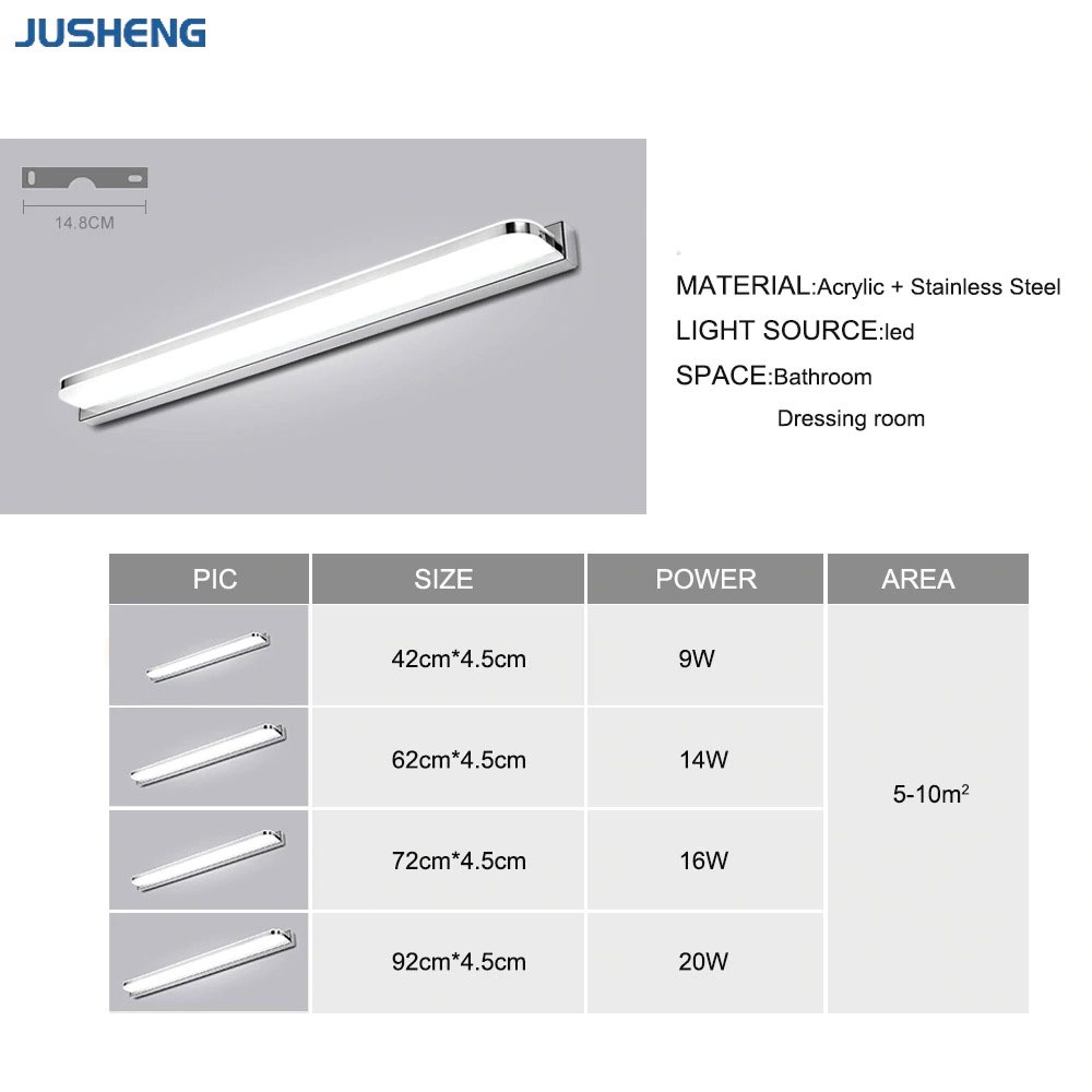 Lampu Cermin LED Modern Linear Wall Light Cool White 14W 62 cm - 7RLL5EWH