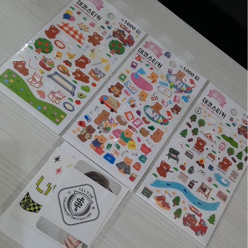 

(Baca Deskripsi) Sticker Beruang Aesthetic & Lucu Daiso Korea