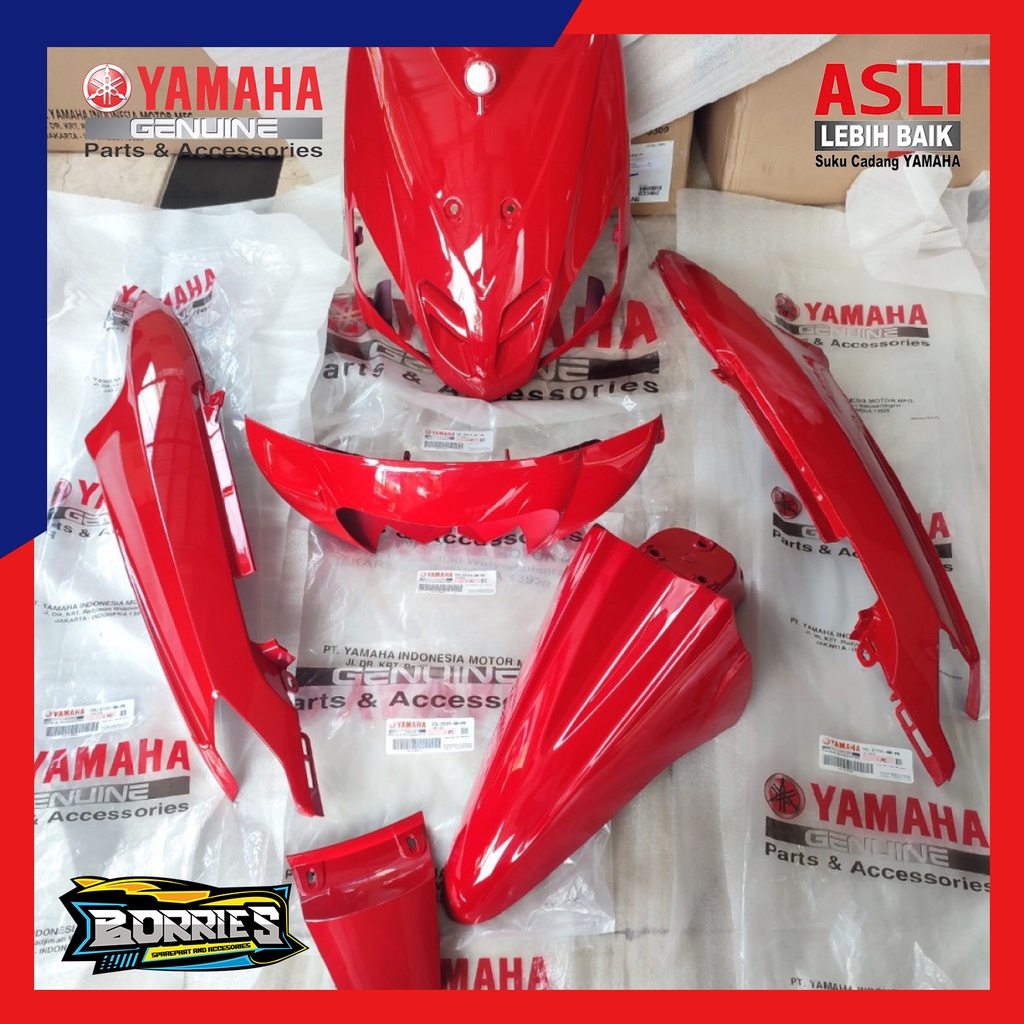 Cover Body Bodi Halus Merah Cabe Full Set Yamaha Mio Lama Old Sporty Original