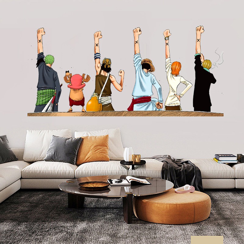 WALLSTIKER WALLSTICKER WALL STICKER STIKER DINDING ANIME ANIMASI FIGURE KARTUN ONEPIECE WALLPAPER ONE PIECE SANJI ZORO LUFFY NAMI WANTED WALSTICKER WALSTIKER PAPER TEMBOK WALLPEPER KARAKTER DEKORASI RUANG TAMU KAMAR TIDUK ANAK @banyak