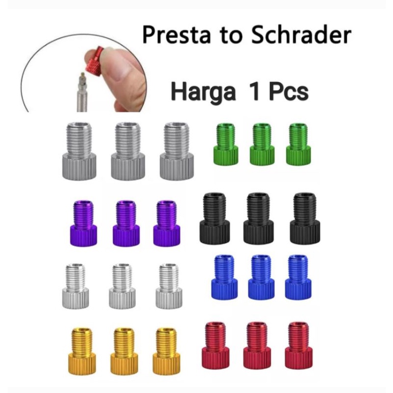 Adaptor Pentil Presta Adapter Pentil Kecil Ke besar Valve Adapter mount Adaptor Pentil kecil Presta