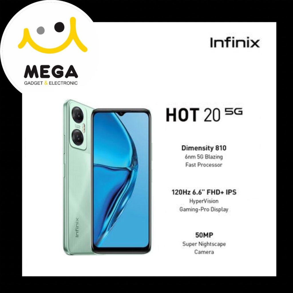 Infinix hot 20 5G 4GB + 128GB Garansi Resmi Infinix Indonesia