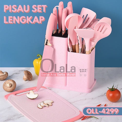 SPATULA SILICON SET 19 PCS ALAT MASAK SERBAGUNA TAHAN PANAS TM-4299