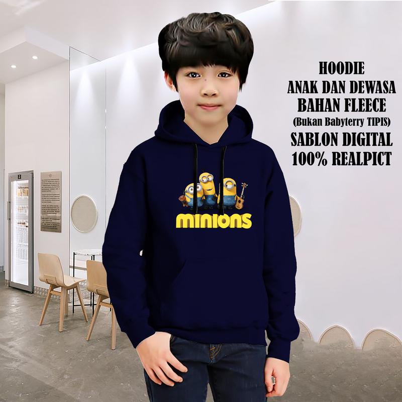 HOODIE ANAK SWEATER MINION UNTUK ANAK 2-10 TAHUN BISA COD KE250