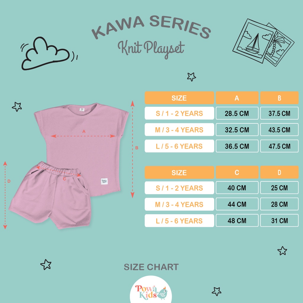 Powa Kids Kawa Knit Playset / Baju Anak Unisex