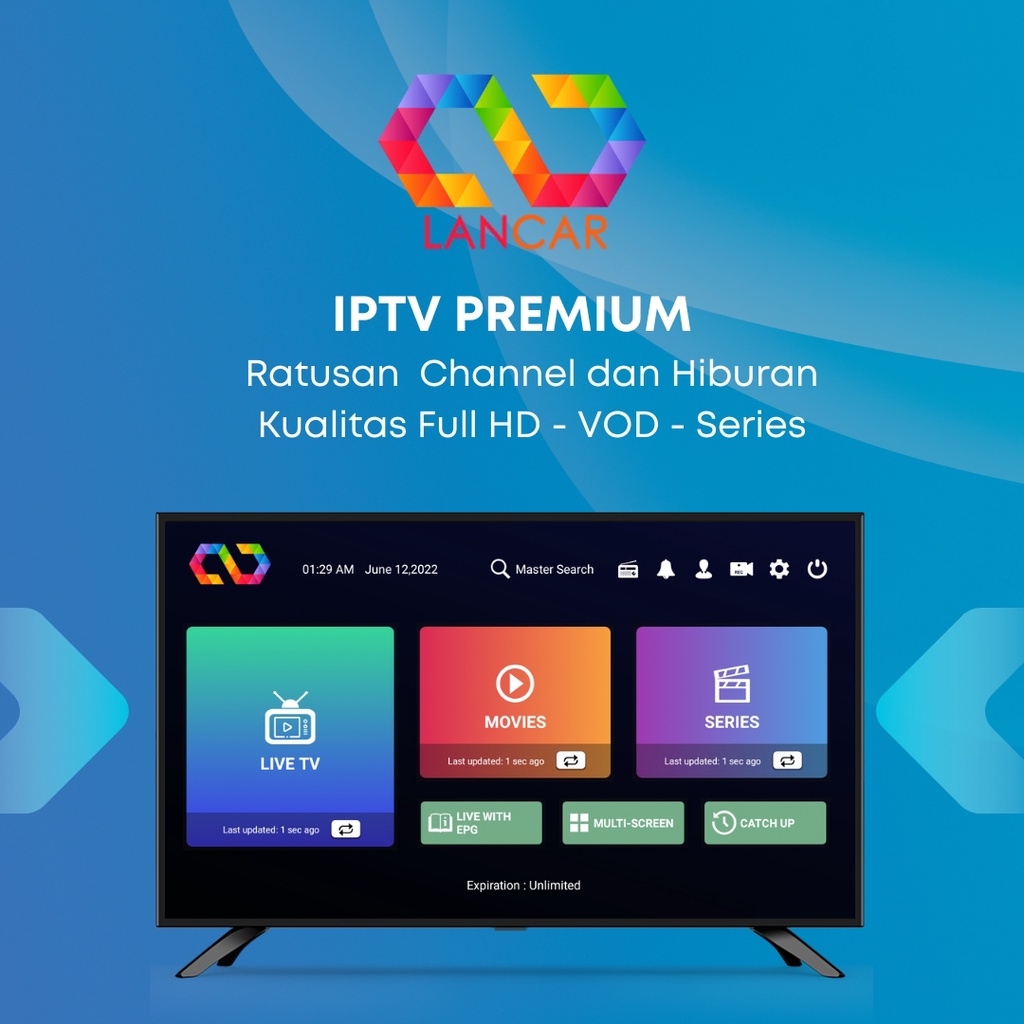 IPTV PREMIUM - Ratusan Channel dan Hiburan Kualitas Full HD - VOD - Series