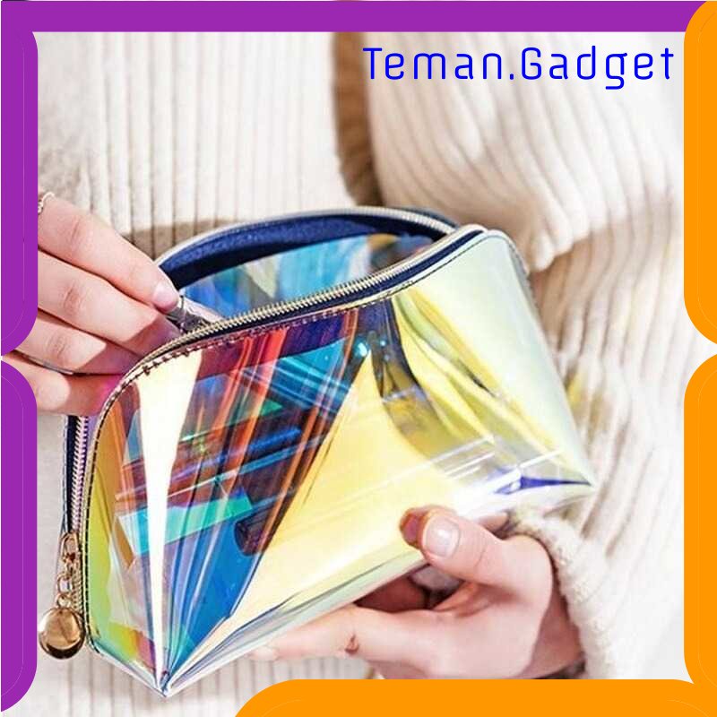 TG-MKP eTya Tas Make Up Cosmetic Bag Semicircle Laser Transparent - ET1
