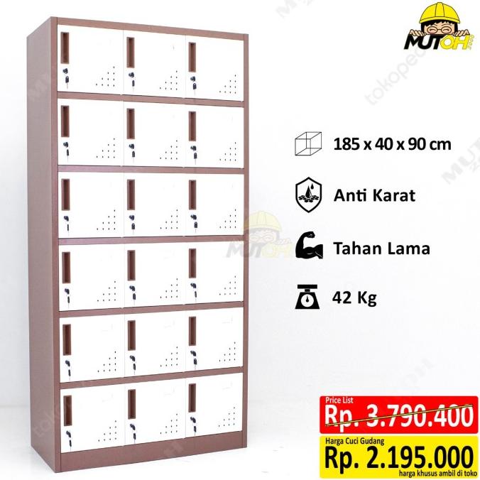 

DISKON LOKER BESI LOCKER BESI 18 PINTU STOK TERBATAS