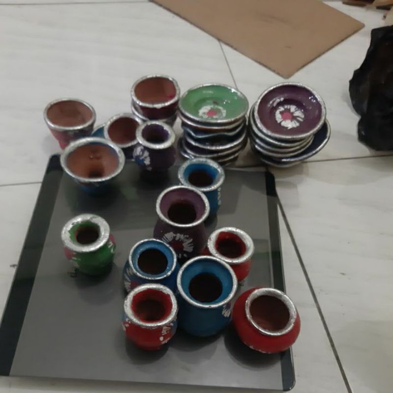 Mainan Masak-masakan Mini dari Tanah Liat (isi 12Pcs)