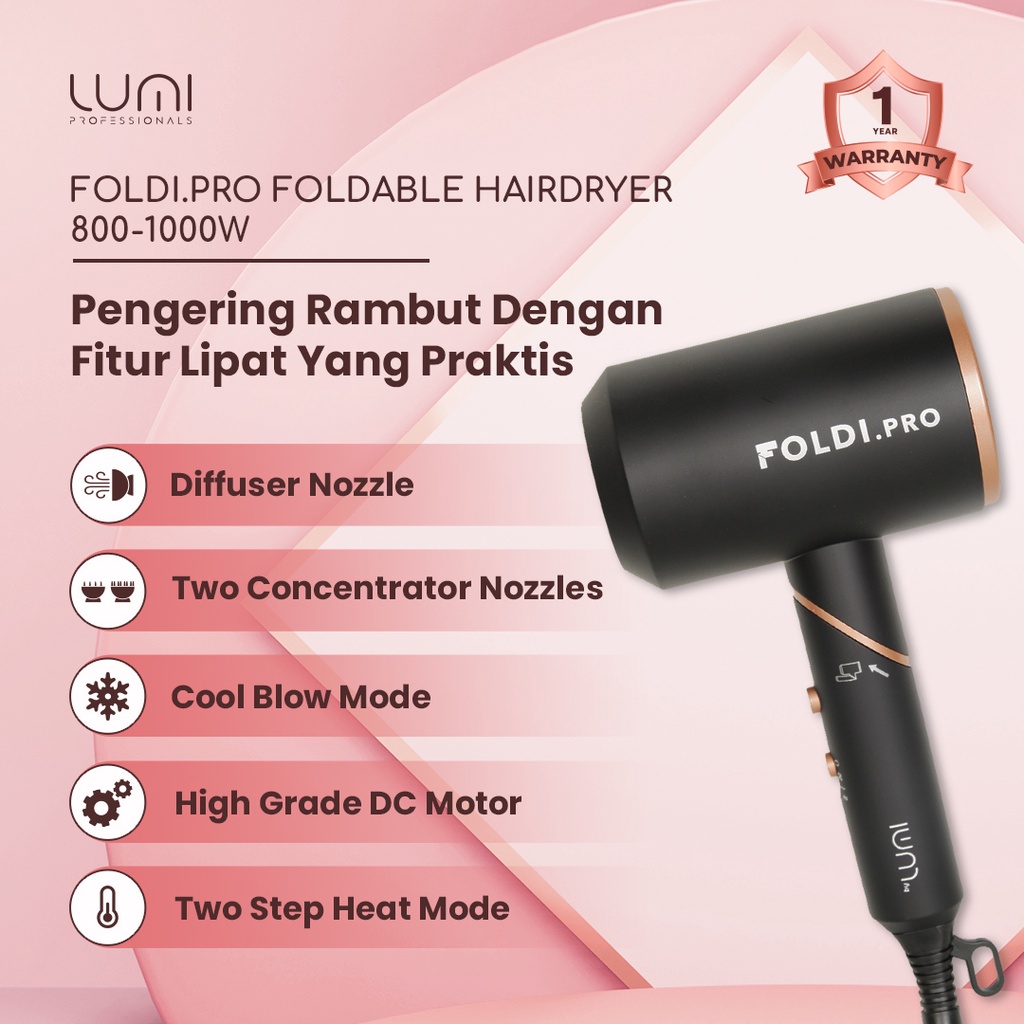 Lumi Professionals Foldi Pro - Hairdryer Lumi - Hairdryer Lipat