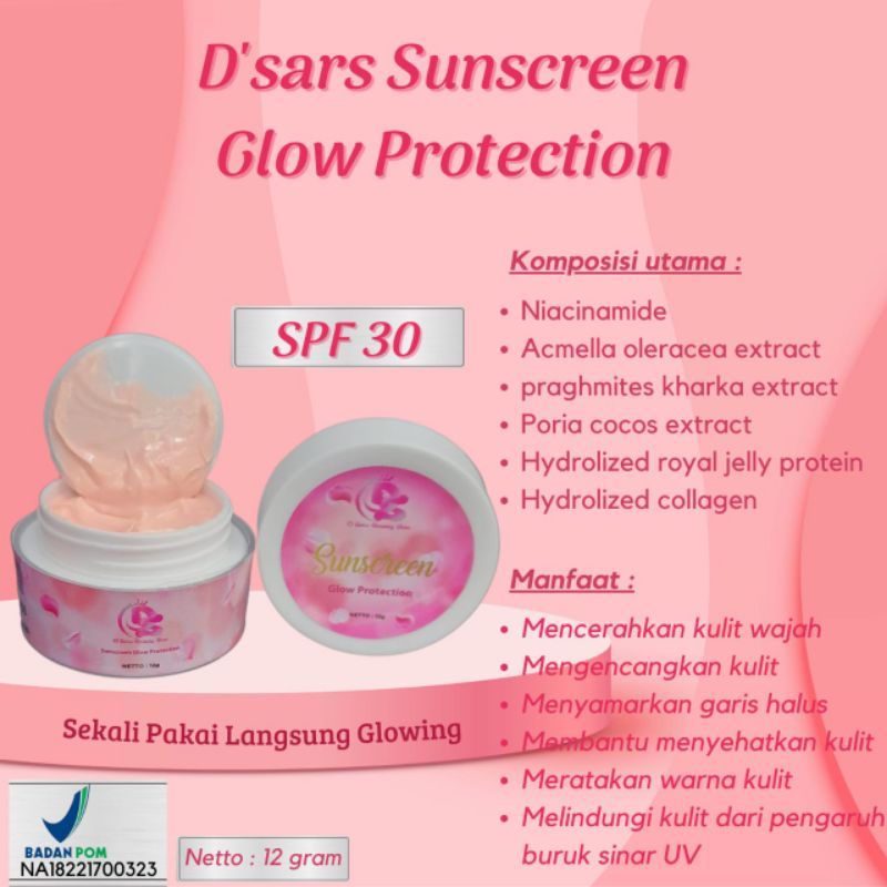 DSars Sunscreen Glow BPOM ORI