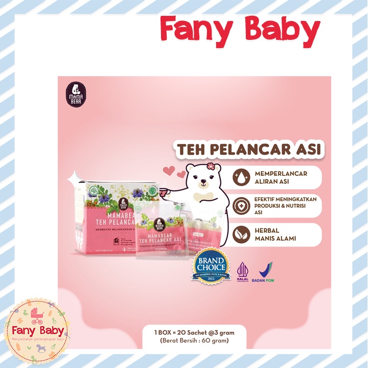 MAMABEAR TEH PELANCAR ASI - ISI 20 TEA PACK