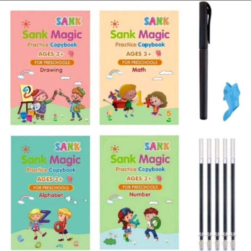 

SANK MAGIC PRACTICE BOOK 1 SET ISI 4 BUKU + PULPEN