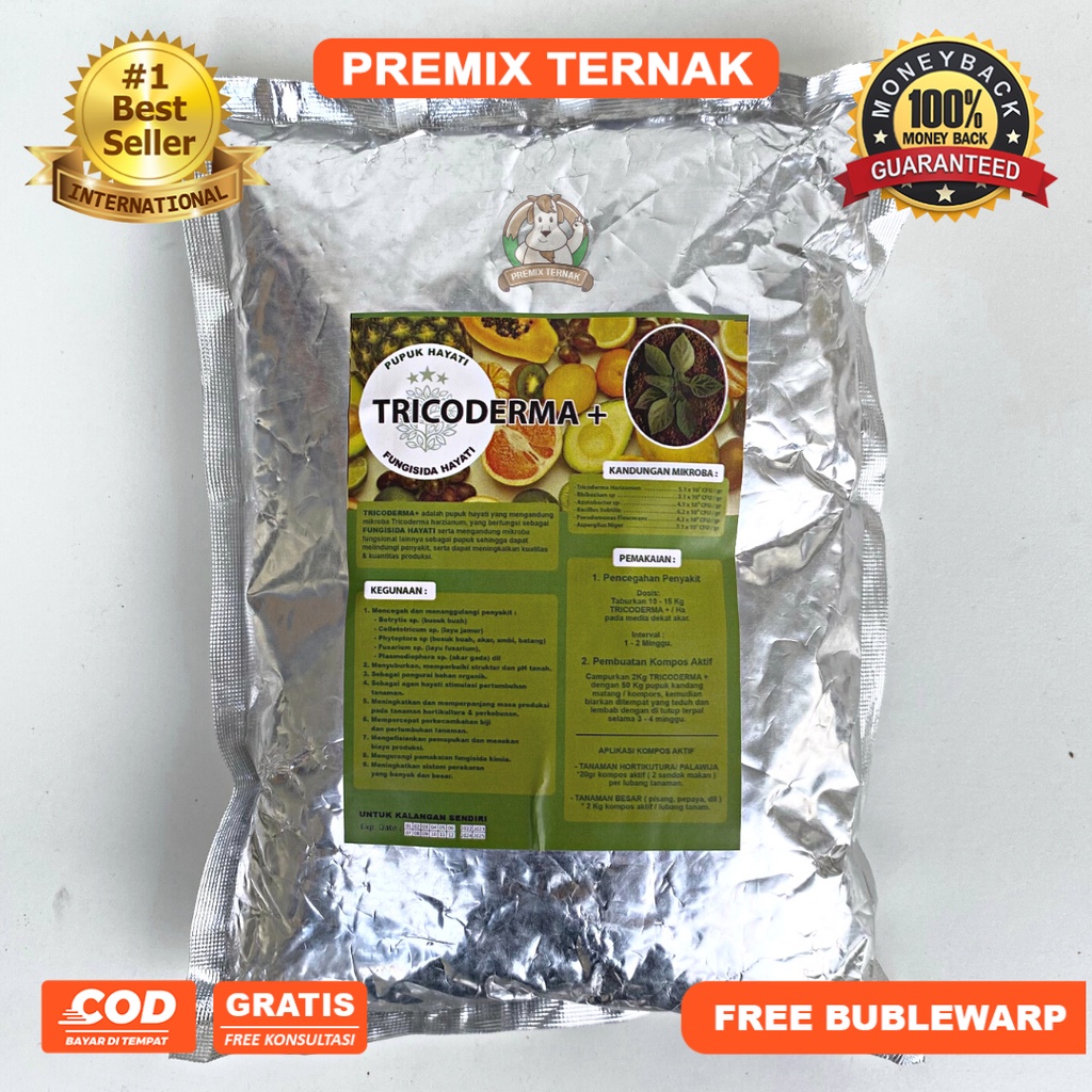 ( HARGA GROSIR ) PUPUK VIRAL!! Trichoderma 1 Kg Berkualitas - Pupuk Tricoderma - Pupuk Hayati Tricoderma - Pupuk Media Tanam Siap Pakai | APOTERNAK | PREMIX TERNAK