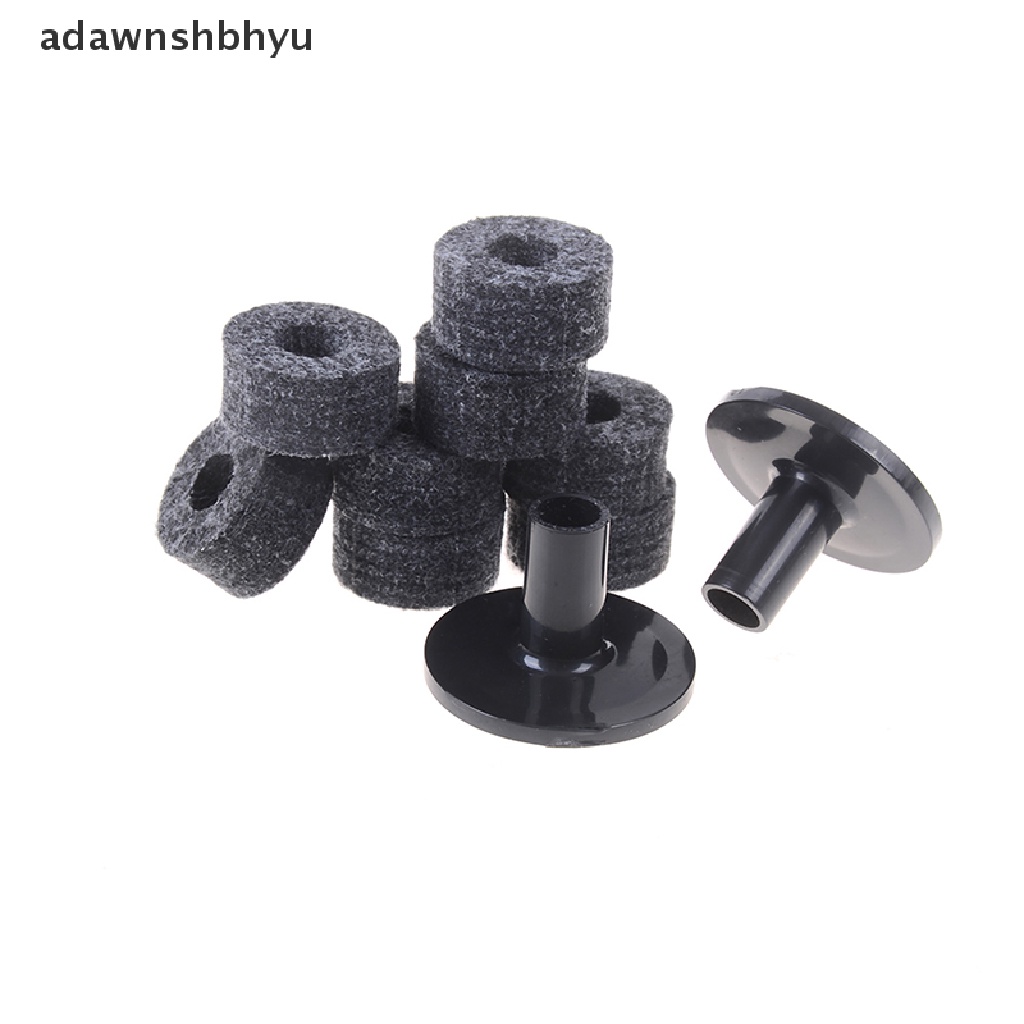 Adawnshbhyu 8PCS 25mm felt washer+2PCS cymbal sleeves Pengganti Rak drum kit ID