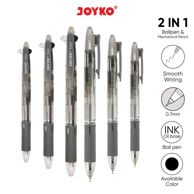 

Ball Pen Mechanical Pencil 2 in 1 Joyko BP-292 Twin 0.7 mm