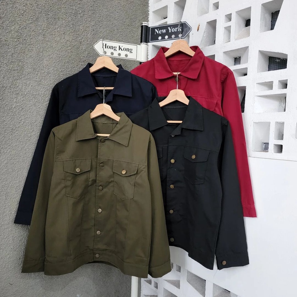 Oversize basic jacket | jacket wanita | outer hits wanita