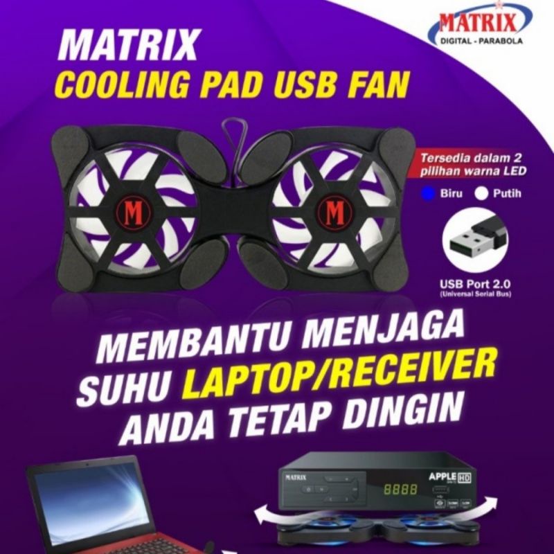 Matrix Kipas Pendingan STB / Set Top Box / Cooling Pad USB