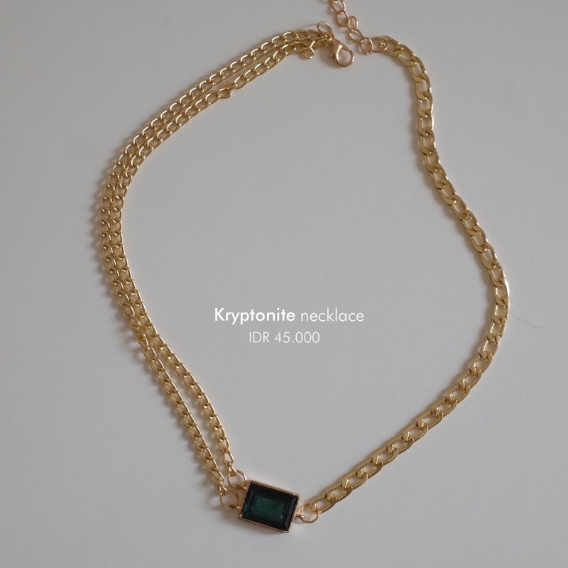 Ark.co - KRYPTONITE (necklace ; bracelet ) emerald black choker chain necklace kalung rantai hijau statement minimalis