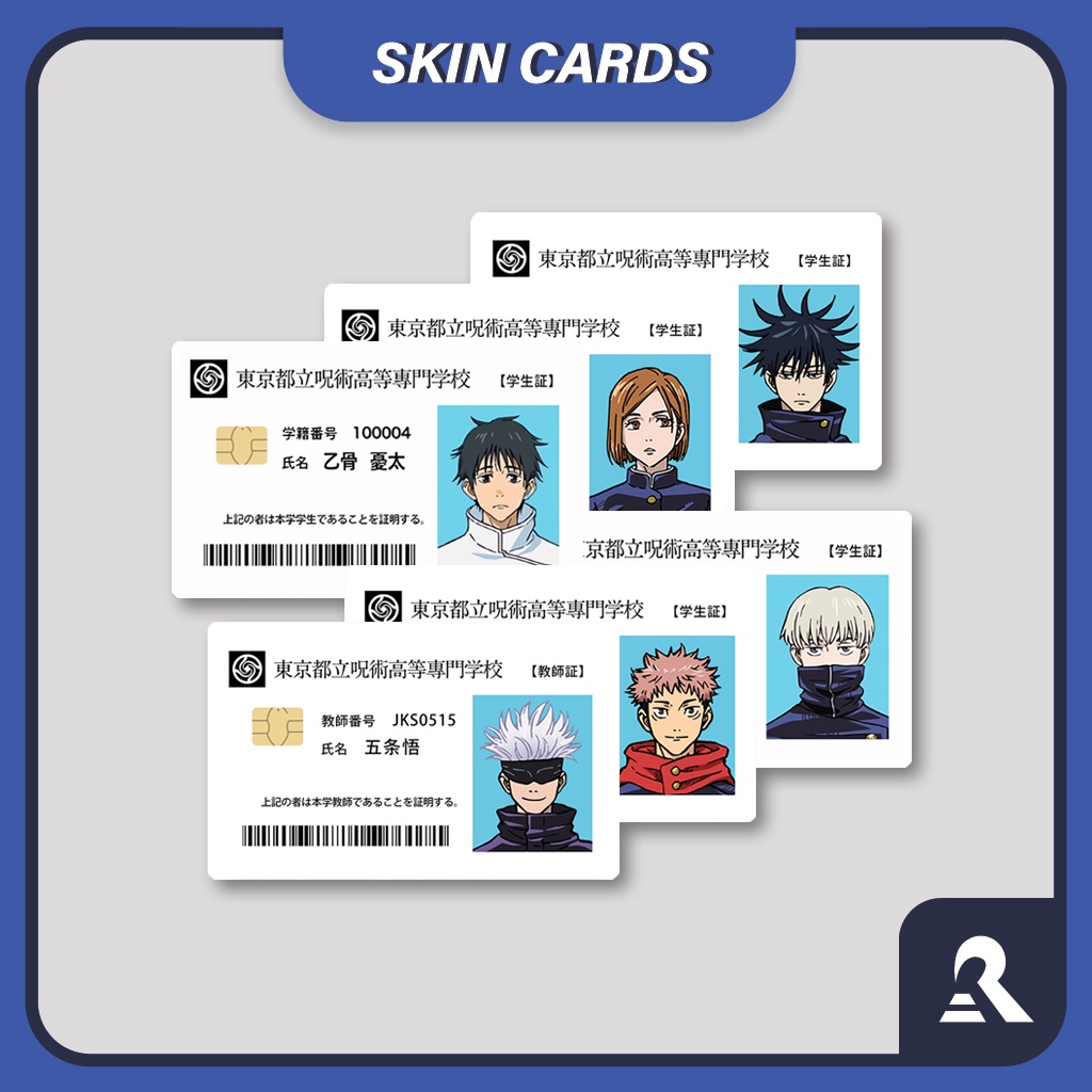 Skin Card Jujutsu Kaisen 0 ID Card Version (Skin / Sticker Kartu ATM, Flazz, E-Money, Debit/Kredit) 