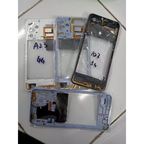BAZEL MIDLE FRAME LCD SAMSUNG A23 5G TULANG RANGKA TENGAH PENUTUP MESIN GALAXY A23 5G ORIGINAL
