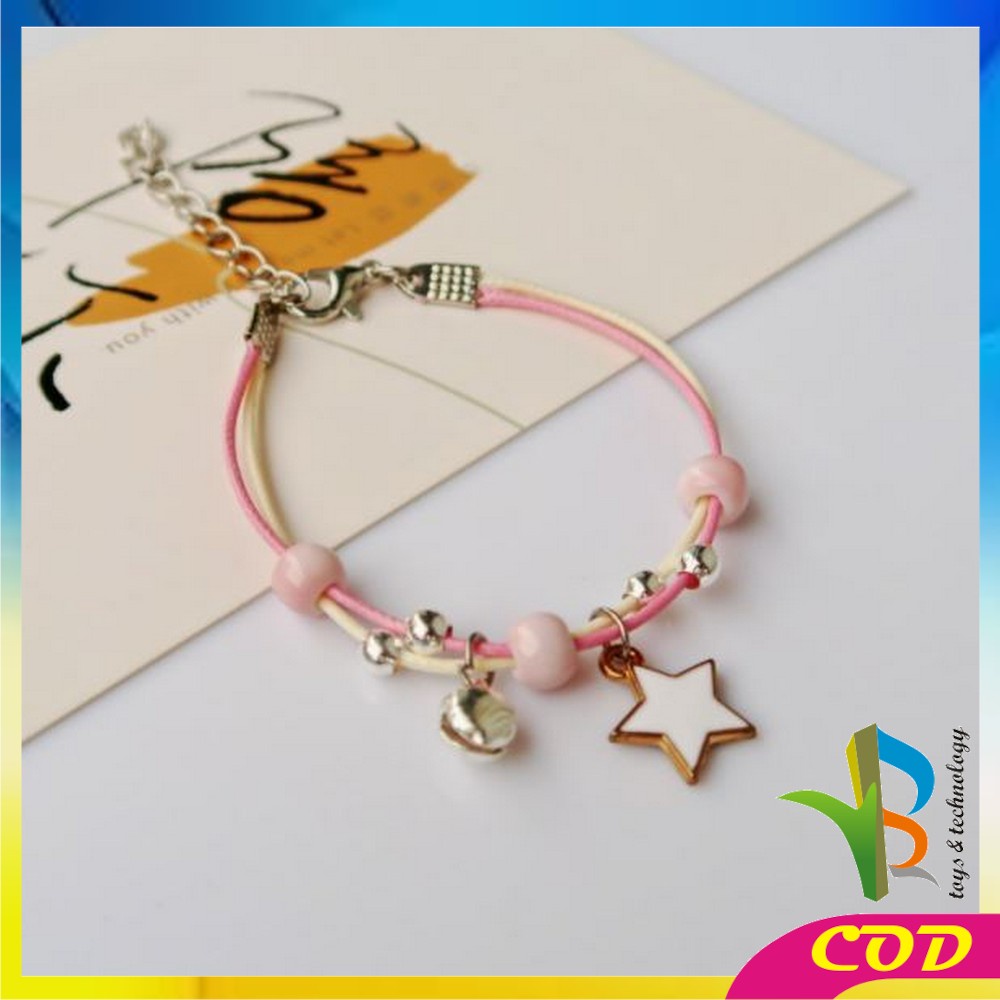 RB-K75 Gelang Wanita Karakter Gelang Persahabatan Tali Bracelet Korea Motif Kartun Fashion Gelang Tali Korea