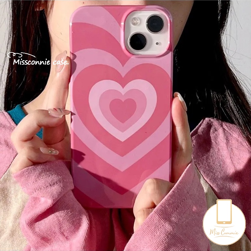 IPHONE Case Compatible Untuk Iphone7 8 Plus XR 11 13 12 14 Pro Max14 Plus X XS Max Se2020Keren Manis Mawar Merah Gradasi Love Hati Glossy Halus Lembut TPU Full Body Pelindung Penutup Belakang