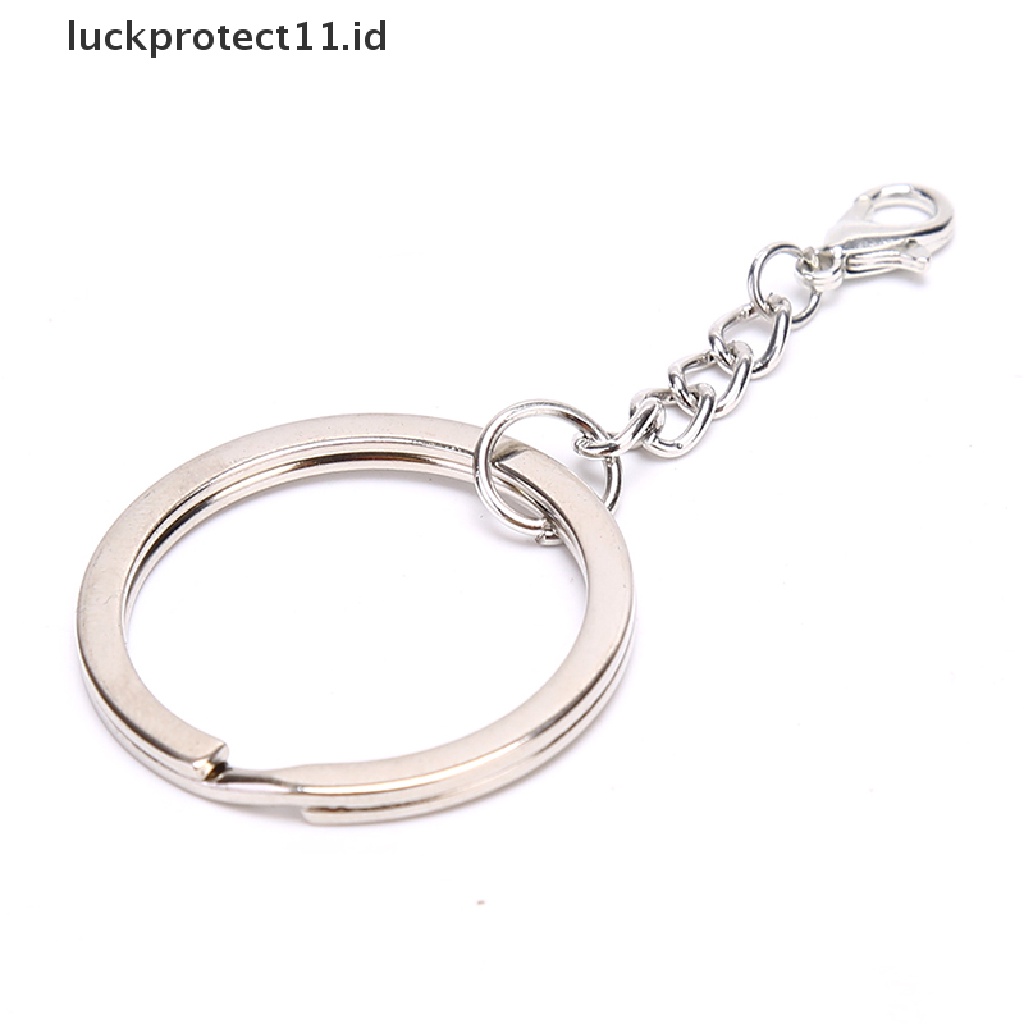 /Fashion Hot// Fashion// 10Pcs/Set Dipoles Perak Keyring Split Ring Pendek Keyring DIY Membuat Gantungan Kunci.