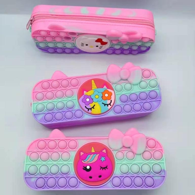 

(J-A9A)(♥) Kotak Pensil Pop It Import (Depan Belakang Bisa Pop It) amanah
