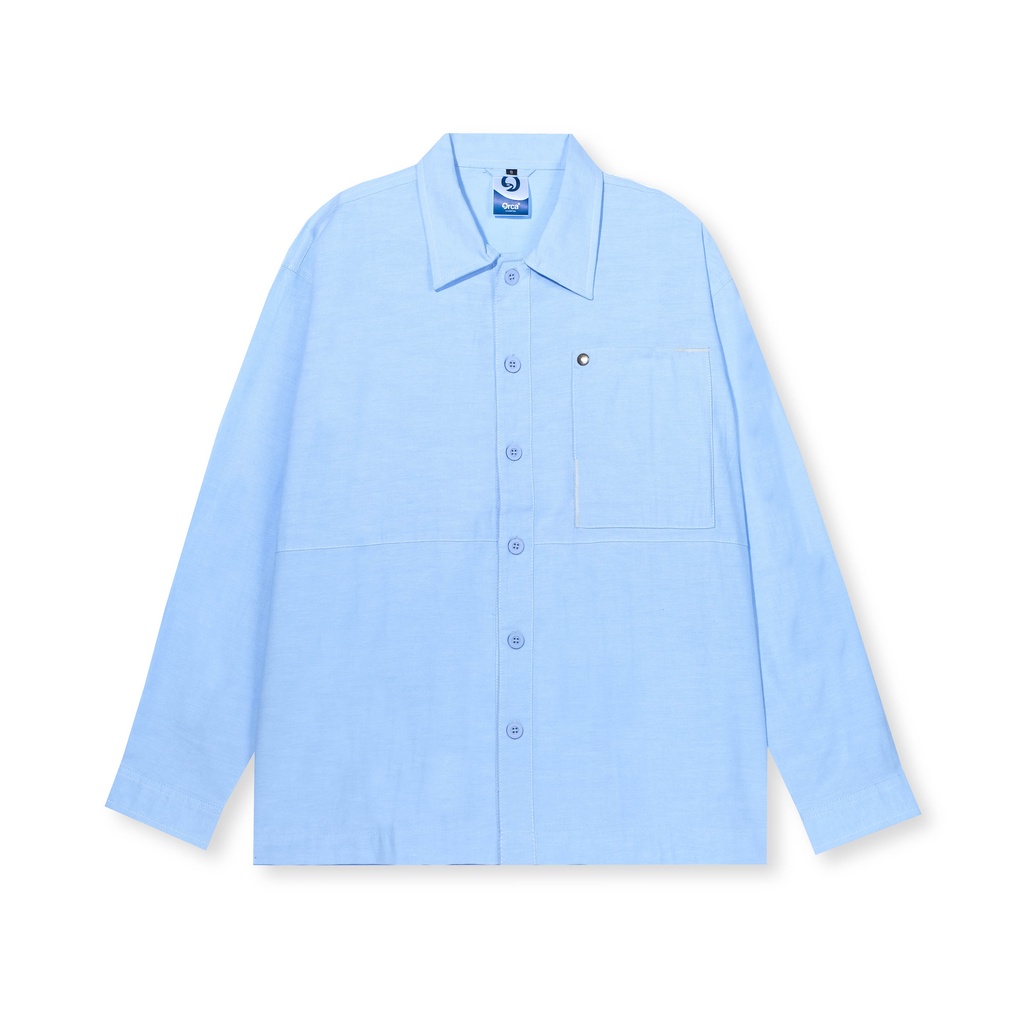 ORCA - Ox Panelled Shirt, Dusty Blue