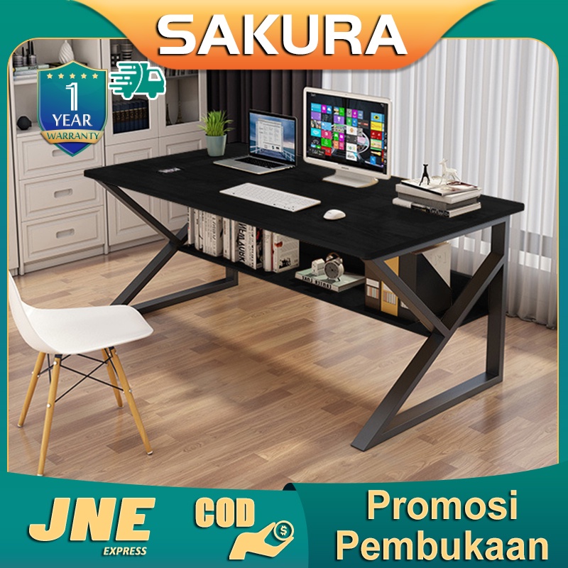 Weyon Sakura Meja kantor/Meja komputer/Meja kerja/Meja kamar/tidur sederhana Dengan partisi(A122A 120cm×60cm)