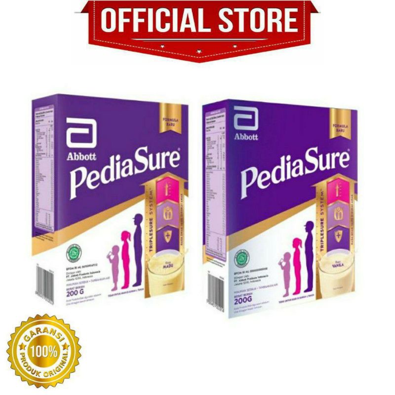 PEDIASURE TRIPLESURE 200GRAM RASA MADU VANILLA 400 GRAM 850GRAM PEDIASURE TRIPLESURE SYSTEM PEDIASUR
